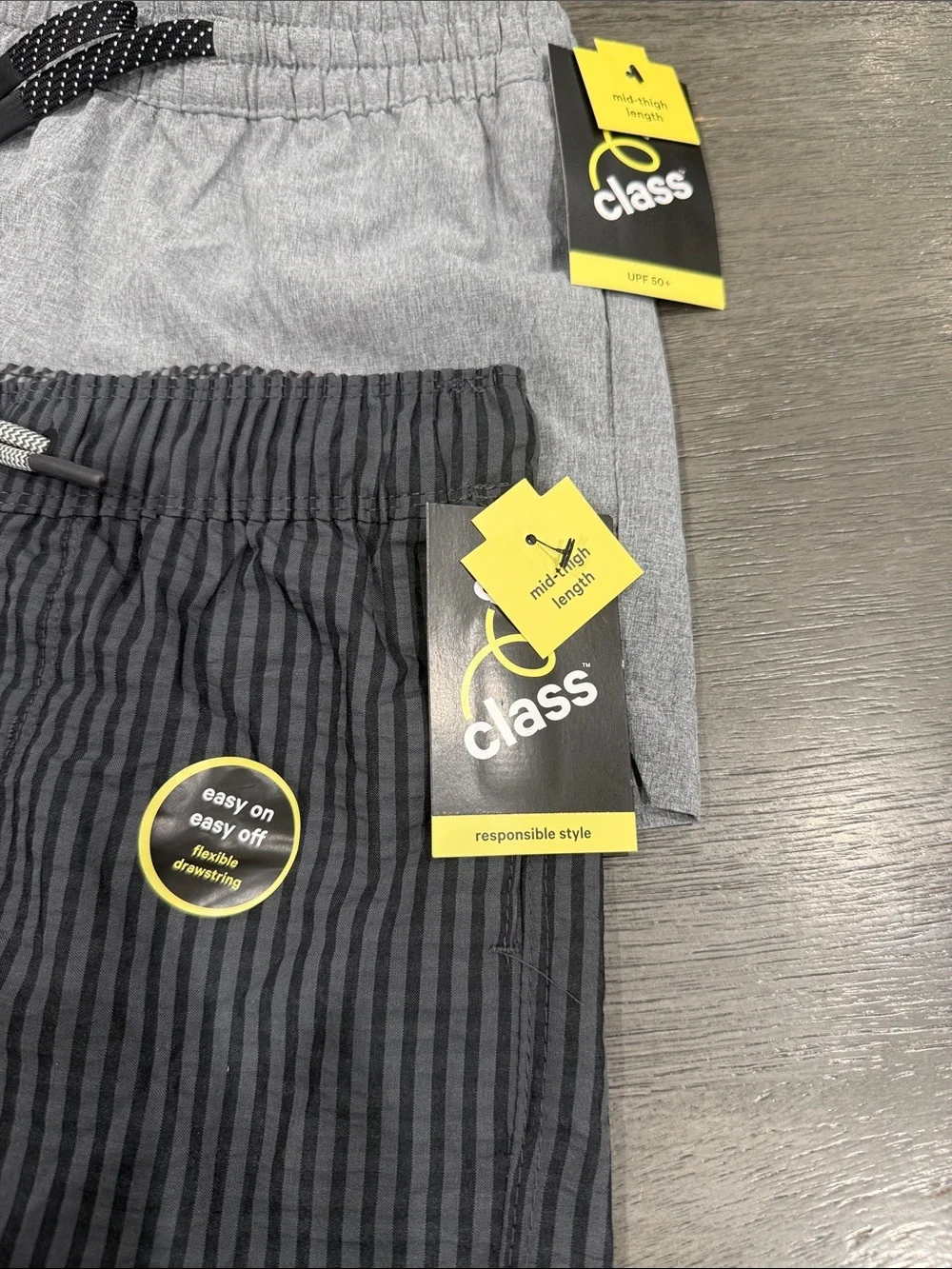 Pack 2 Short Swim Grey & Charcoal Striped -Art Class